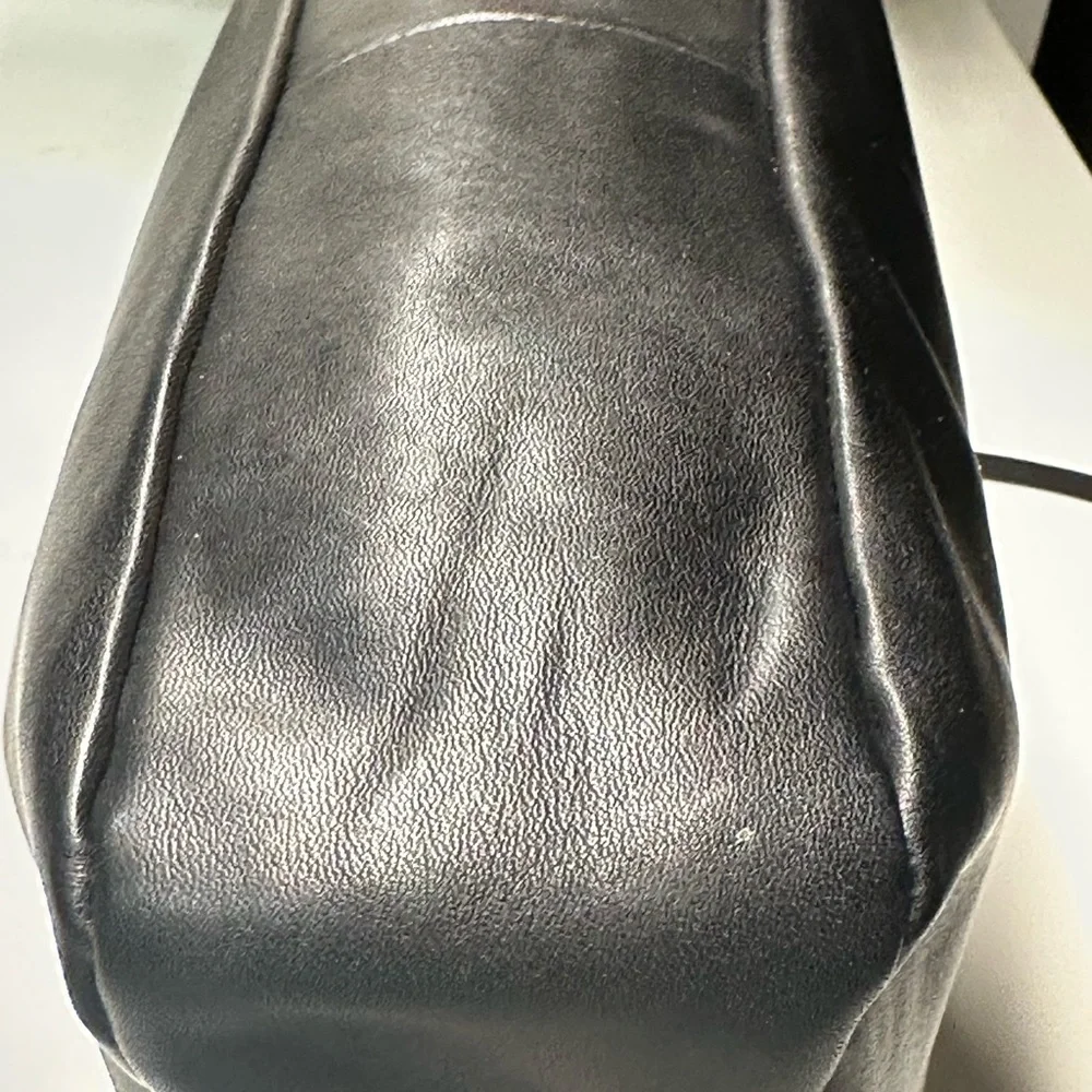 Loeffler Randall Joana Black Ruffled Leather Frame Shoulder Handle Bag